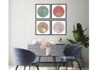 Ayana Blooming Contemporary Floral Art - Set of 4 Wall Frames