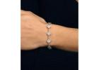 Sapphire and diamond tennis bracelet