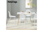 Stylish White Gardeon 4PC Outdoor Dining & Lounge Chairs Set