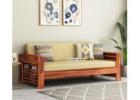 Feltro 3 Seater Sofa in Honey Irish Cream | Wooden Street