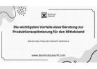 Die wichtigsten Vorteile einer Beratung zur Produktionsoptimierung für den Mittelstand