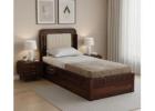 Lotus Premium Sheesham Wood Bed with Drawer Storage