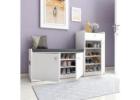 Shoe Rack with Seat for Smart Home Storage