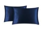 Buy Navy Blue Mulberry Silk Pillowcase Online