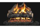 Transform Your Hearth: 24" Charred American Oak Vented Gas Log Set
