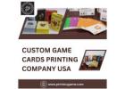 Custom Game Cards Printing Company USA