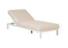 Luxurious Aruba Rounded Sunbed in White Canvas Finish