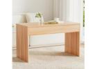 Elegant Artiss Rectangle Fluted Coffee Table – 100CM Style