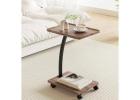 Modern Artiss C-Shaped Coffee Table – Stylish & Space-Saving