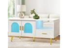 Modern Artiss LED Coffee Table with Storage – Sleek White Finish