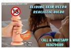Realistic Sliding Skin Dildo with Cyberskin Texture Call 9836794089