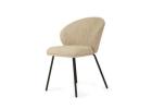 Stylish Anders Dining Chair with Pebble Upholstery & Black Legs