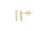 Five Diamond Climber Earring – Elegant 14K Gold Piercing by Alev Jewelry