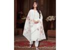 Breathe Fresh in All-White Salwar Kameez – Shipped Across the USA