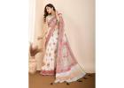 Grab This Soft White Saree at Best Price – Buy on Mirraw