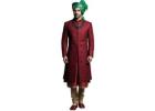 Elegant Maroon Silk Red Sherwani for Men – Perfect Groom Outfit