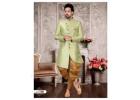 Turn Heads in Regal Green Sherwanis – Shop Mirraw USA