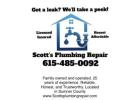 Got a Leak? Call Scott’s Plumbing Today! 615 485 0092