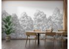 Grey Painted Jungle Wallpaper Mural