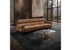Stylish Small Sofa for Modern Homes – Black & Walnut