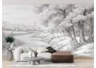 Gray Jungle Wall Mural