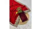 Shop Velvet Sarees Online – Upto 10% Off on Stylish Sarees at Mirraw