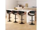 Artiss 4x Bar Stools – Gas Lift Leather w/Armrest