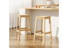 Stylish Rubber Wood Bar Stools for Modern Kitchens