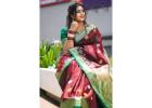 Maroon Saree Online - Trendy Design, Best Price, Fast Delivery