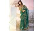 Buy Organza Saree Online - Soft Feel, Trendy Style & Good Deals