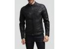 Buy Grant Black Slim Fit Leather Racer Jacket â€“ Premium Style by NYC Leather Jackets