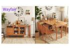 Wayfair George Oliver Sideboard with Extendable Drop Leaf Dining Table