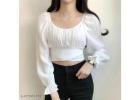 Elegant Silk Crop Top for Women | Premium Fashion Wear