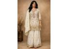 Graceful White Salwar Kameez in US – Shop Mirraw