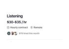 WE ARE HIRING NOW — $35/hr to Listen from Home