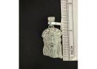 Round Cut Moissanite Jesus Face Pendant 2.04 CTW | Sterling Silver Faith Necklace