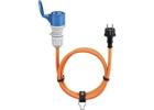 5m Camping CEE Plug → Schuko Plug, 16A/230V, Orange