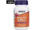 NOW Foods Mega D3 & MK-7 (5000 IU Vitamina D3 + 180 µg K2 MK-7)