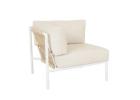 Modern White Corner Module Sofa for Outdoor Lounge Setup