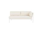 Sleek White Right Arm 2 Seater Sofa for Modern Outdoor Living