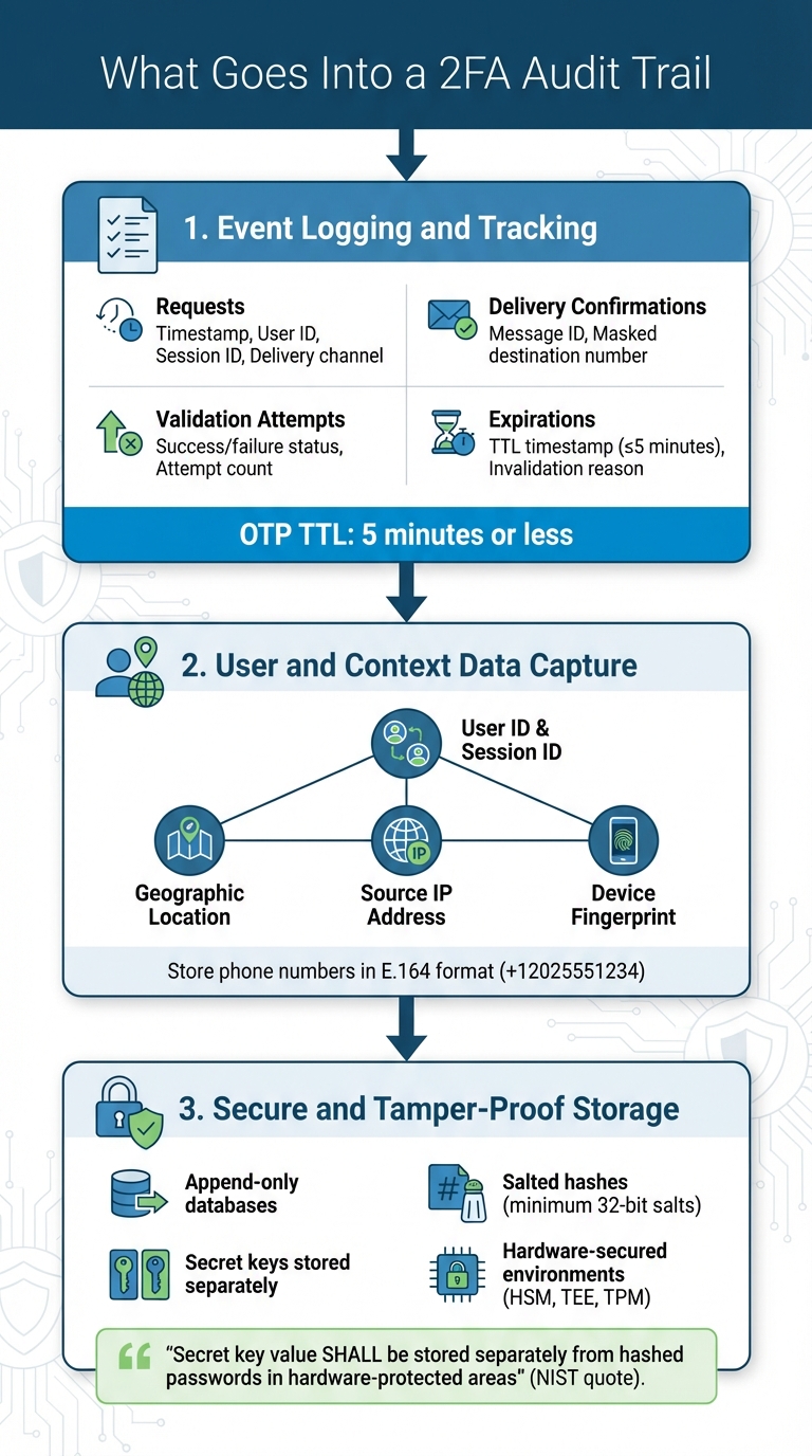 Key Components of a Compliant 2FA Audit Trail