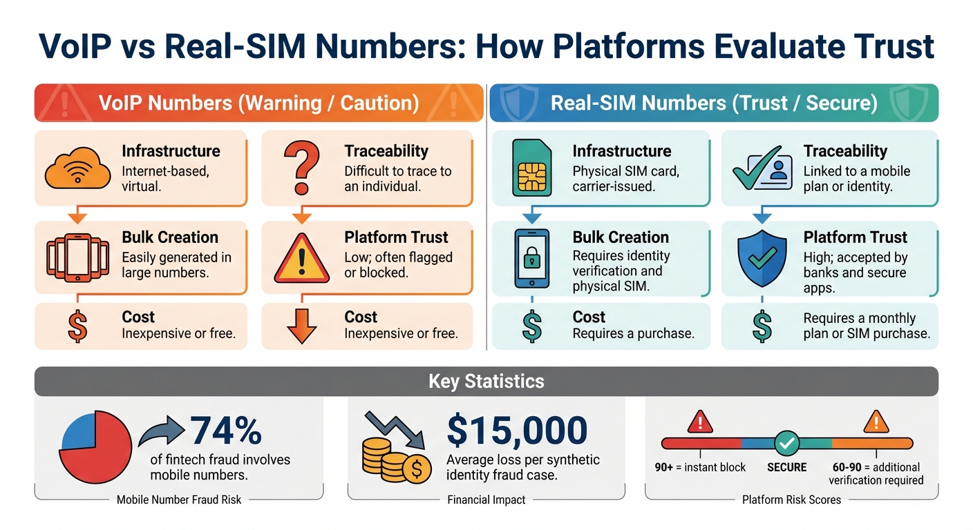 VoIP vs Real-SIM Numbers: Platform Trust and Fraud Detection Comparison