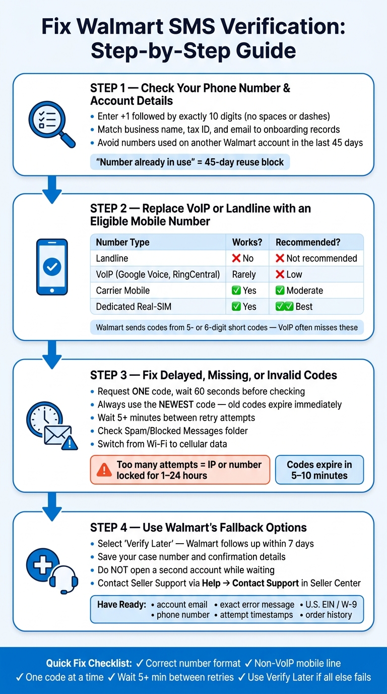 Walmart SMS Verification Fix: 4-Step Troubleshooting Guide