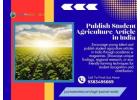 Publish Student Agriculture Article in India – Showcase Young Research Talent