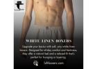 Experience Pure Comfort with White Linen Boxers