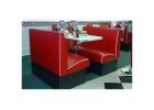 Find real metal banding with a chrome column base with our Diner tables and chairs