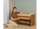 Elegant Wooden Shoe Rack That Adds Warmth to Interiors