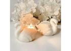 Swan Designer Soy Wax Fancy White Candle for Décor