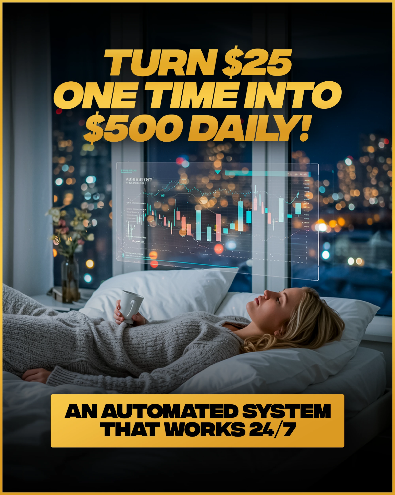 Just $25, you can plug into a proven, automated system designed to help you earn up to $500 a day