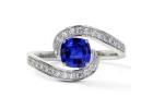Elegant & Rar Square Cut Diamond Sapphire Ring